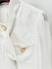 High Street FW Designer Women's Long Sleeve Feather Chiffon Bow Patchwork Tweed Dress