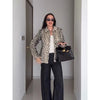 Dalmatian Faux Fur Jackets Women Lapel Collar Single Breasted Slim Fit Long Sleeves Coats Lady Autumn Street Outwear
