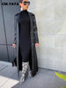 Women’s Coats Thick PU Leather Long Sleeve Winter Notched Neck X-Long Trench Street Wear OL Work Outcoat