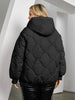 Women's Jacket Winter Plus Size Bio Down Jackets Hooded Quilted Cotton Coat Women Parka Female Clothing Split Hem