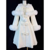 Temperament Coat Cape Shawl Two on Winter Ladies' Butterfly Bow Solid Color Medium Long Collar Coat for Women