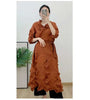 Pleated Lace-up Trench For Women Spring Loose Solid Color Diamonds Mid-length Windbreaker Female 17G2334
