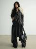High Elastic Waist Black Pleated Ruffles Long Wide Leg Pants Trousers Women Tide Spring Autumn 1DH8255