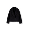 100% Pure Wool Short Coat Women Woolen Jacket Cropped Warm Relaxed Fit Chic Office Commuter Winter Outerwear