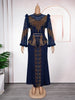 African Dresses for Women Elegant Spring Autumn Dashiki Midi Dress Ladies Traditional African Clothing Plus Size Maxi Dress