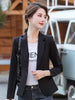 Women Blazer Formal Blazers Lady Office Single Button Pockets Jackets Coat Slim Black Women Blazer Femme Jackets ZY6883