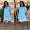 European and American Product, Oversized Women's Clothing, Casual Gradient Dress