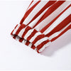 Vertical Stripe Two Piece Outfit Stand Collar Zip Up Jacket Elastic Waist Wide Leg Pants Loose Women Casual High Street Set