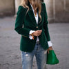 Women's Gold Velvet Blazer, Office Lady Spring Autumn Foreign Atmosphere, Red Blazers Suit, OL Professional Wear