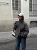 Plaid Jacket For Women Casual Hood Zipper Long Sleeve Pockets Loose Coat Lady Top Spring Chic Street Outerwear
