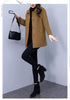 High End Women's Solid Woolen Coat Autumn Winter Middle Aged Mother Wool Trench Outwear Large Size Mother Warm Blend Jacket 4XL