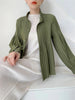 Spring Women's Short Trench Coat Stand Collar Loose Casual Loose Single Breasted Lantern Sleeve Jacket 2DB6686