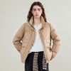 Women's 90% White Duck Down Jacket Autumn High Neck Windproof Fluffy Cocoon Silhouette Warm Outerwear