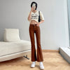 Women Flare Jeans Winter Streetwear Y2K Straight Pants Ankle Length Denim Jeans Girls Party Casual Retro Blue Trousers