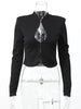 Solid Laepl Lace Up Trench Coat Women Full Sleeve Waist Cinching Short Windbreak Autumn Office Commute Outwear