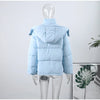 Women's Winter Jacket Coat Hooded Colorful Cute Full Sleeve Warm Zip Up Coats Girl's High Street Outwear Outfit