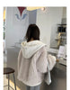 Spring Winter Hairy Shaggy Soft Thick Warm Faux Fur Coat Women with Hood Fluffy Jacket Fake 2 Piece Clothes