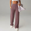 High Waisted Yoga Pants for Women, Loose Wide Leg Workout Trousers with Pockets for Running and Outdoor Exercise