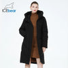 winter quilted coat long womens cotton jacket warm casual hooded parka GWD3716I