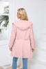 Spring Autumn Hooded Water-repellent Jacket with Belt Thin Casual Loose Trench Coat Women Windbreaker