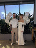 White Lace Patchwork Long Dress Women's Pleated Ruffle Sleeve Off shoulder bodycon See Through Vestidos Lady Party Gowns