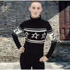 Women's Ski Suit Hooded Full Sleeve Jacket White High-Waisted Flared Pants Set Female Ski Sport Outerwear