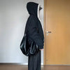 Autumn Winter Warm Plus Velvet Jacket Women American Vintage Hooded Short Outwear Female Casual Loose Plush Neck Cotton Coat