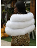 Janefur Real Fox Fur Shawl Poncho Women Elegant Wedding Bridal Formal Party Warm Winter Natural Fur Cape Coat