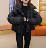 Hooded Collar Cotton-padded Jacket For Women Autumn Winter Solid Loose Warm Female Puffer Coat