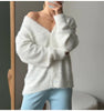 Imitation Mink Cardigan For Women Autumn Thick Knitted Jackets Yellow Oversize Cardigans Ladies Black Women Knitted Coat Velvet