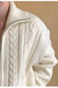 100%cashmere cardigan for women high neck loose and soft sweater for autumn and winter wool knitted sweater thickened coat