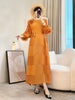 Bandage Dresses Three Dimensional Flower Splicing Design Women's Pleated Dress Chic Cloth