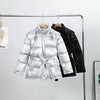Warm Glossy Hooded Lace-up Cotton Coats Women's Casual Zipper Bottons Belted Overcoat Winter Female Solid Streetwear