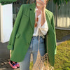 Casual Loose Lapel Ladies Suit Jackets Full Sleeve Single-breasted Solid Female Blazer Tops Spring Women Outwear