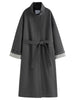 British Style Design Stand Collar Windbreaker Trench Jacket for Women Autumn Casual Chic Coats for Women