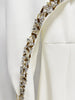 High Street Designer Vestido Women's Diamonds Beaded Cape Sleeve Floor Length Maxi Long Dress