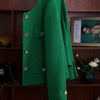 Short Black Jacket For Women's Spring And Autumn Suit Top Short Jacket Green Blazer Tweed Outwear Thick Jackets Lining
