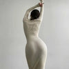 Autumn Knitted Turtleneck Dress Women Long Sleeve Bodycon Midi Dresses Female Elegant Solid Color Skinny Dress