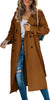 Trench Women Coats Mid Length Coat Turn Down Collar Full Sleeve Double Breasted Elegant Splice Lace Up Jackets Autumn