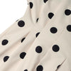 Elegant Women Dots Print Dress Summer Slim 3/4 Sleeve Vestidos V-Neck Party Midi Robe Office Pocket Dresses