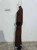 2 Pieces Sets For Women High Neck Loose Sweater With Fox Fur Cuffs Wide Leg Trousers Spring Winter 2DB1757