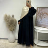 Dubai Corduroy Abaya for Muslim Women Eid Ramadan Modest Dress Loose Large Elegant Gown Islam Clothing Turkey Solid Robe
