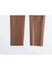 Women's Faux Leather Pants High Waist Straight Leg Trousers Female Streetwear Stylish Stretch Pencil Pants