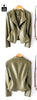 Leather Jacket Women's Short Slim Sheepskin Coat Spring Autumn Leather Jacket Long Sleeve Lapel Zipper Outwear