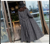 Woolen Women's Coat Korean Version Thick Long Autumn/Winter Slim fit Plaid Woolen Coat Over Knee Trench Coat for Women Wlf