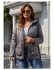 Spring Women Parkas Plus Size Short Grey Padded Down Coats Hooded Women's Jacket Outerwear Quilted AM-10075