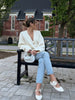 Women's Knitted Cardigan Solid Full Sleeve V Neck Ribbed Autumn Coat Commute Female Knitwear Cardigan Tops