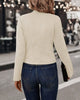 Spring Auutmn Jacket Blazer Coat Double-breasted Stand Collar Buttons Slim Long Sleeves Retro Cardigan Women Outdoor Suit Jacket