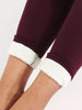 Winter Thermal Leggings Womens Solid Color Thick Pants Warm High Waist Solid Color Outdoors Casual Classic Leggings