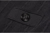 Three Colors High-quality Elastic Knitted Fabric Hollowed Out Single Breasted Round Neck Long Sleeved Slim Fit Women Dress